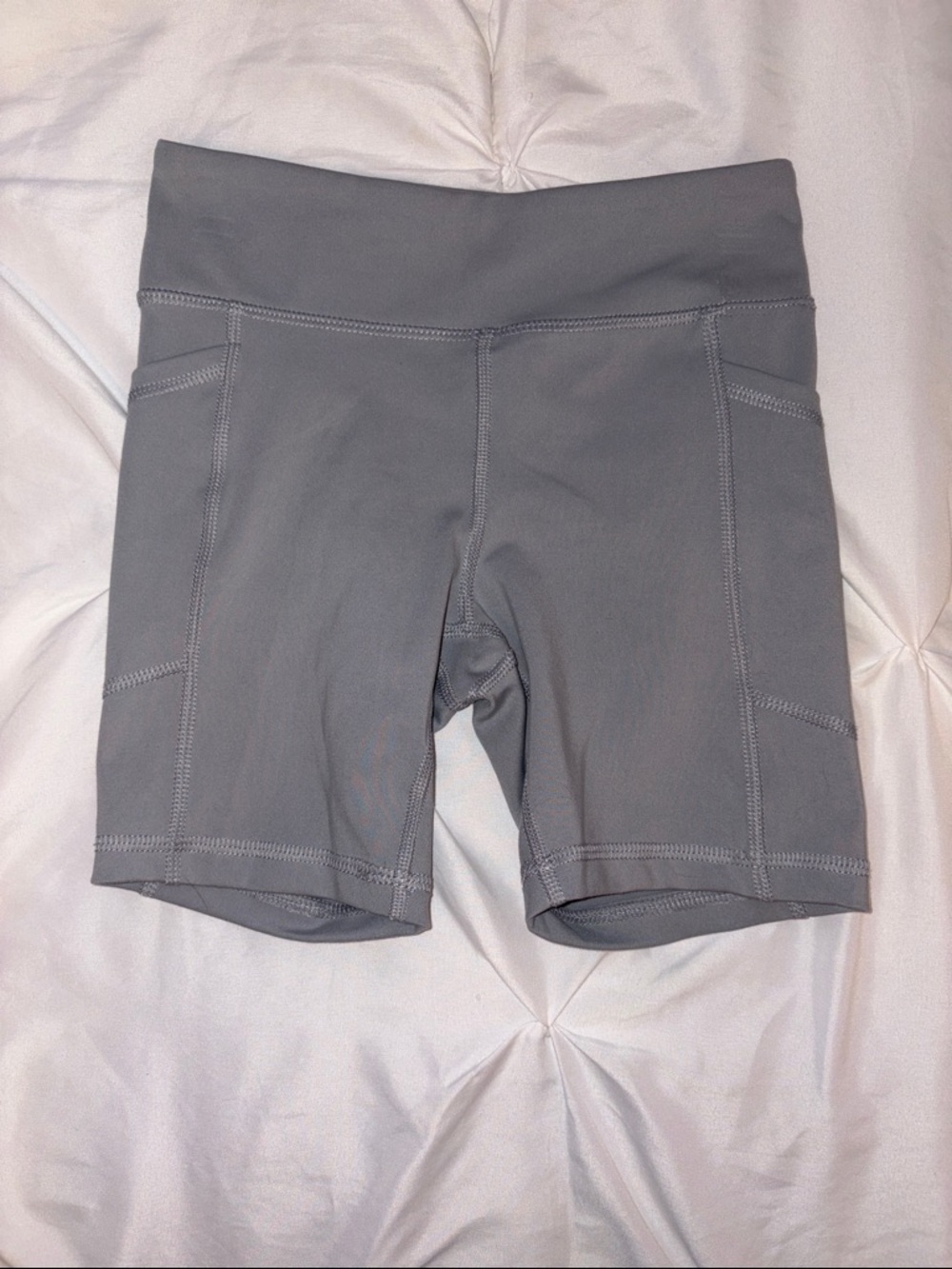 Reflex Girl’s High-Rise Gray Performance Bike Shorts